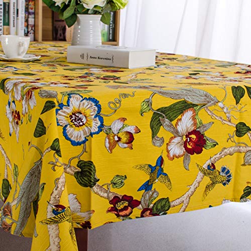 Unitendo Bohemia Mediterranean Style Tablecloths/Table Cloth Retro Colorful Floral Table Cover For Dining Table,Furniture Cover For Home Decor, 55"X104". #TOP2