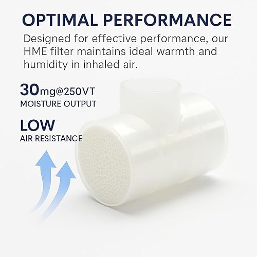 Miniatura 2 de Paquete de 30 intercambiadores de humedad de calor para traqueotomía HME, filtros HME de paquete individual