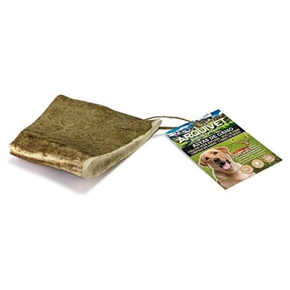 ARQUIVET Asta de gamo - L (101-150 g) - Mordedor ecológico para Perros - Snacks Naturales - Cuernos de cérvidos - Salud Dental Canina - Chuches, premios, recompensas dentales