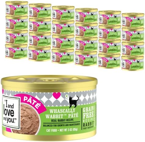 "I and love and you" Naked Essentials Canned Wet Cat Food - Grain Free, Rabbit Recipe, 3-Ounce, Pack of 24 Cans