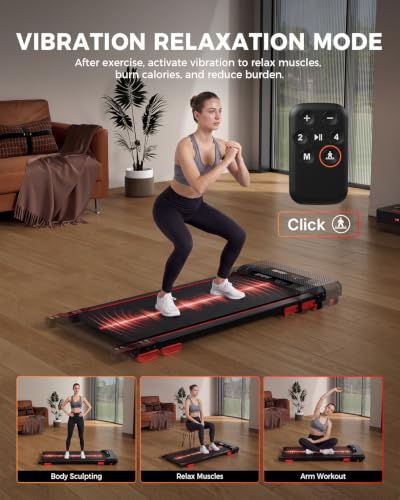 Image of Walking Pad Treadmill, WALKWAKE 5% Incline Walking Pads, Compact Under Desk Treadmill for Home, 330lb Capacity 2.5HP Running Machine for Walking Jogging with LED Display