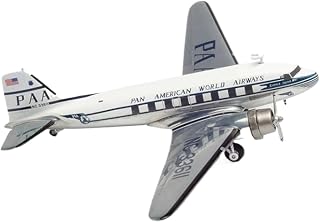 Model Airplane Diecast Alloy Plane Model Toy 1:200 Scale Douglas American DC-3 DC3 PAA PAN AM Airlines Aircraft Planes for Display Collection and Gifts