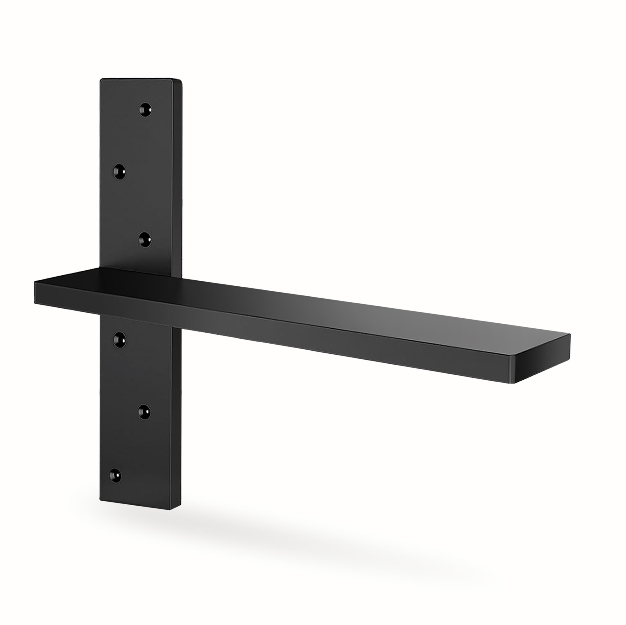 Soporte flotante resistente de 1/2 pulgada de grosor, soporte de soporte para encimera, 1 paquete de 12 pulgadas de largo x 2.5 pulgadas de ancho, soporte oculto para encimeras de pared flotantes,