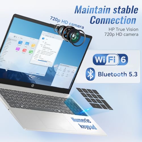 Image of HP 15.6 inch Touchscreen Laptop for Business & Student 2026, Intel Core i3-1315U (Beat i5-1135G7), Copilot AI, Wi-Fi 6, Bluetooth 5.3, Win 11 Pro with Branded Laptop KB Kit(16GB Ram &512GB SSD)