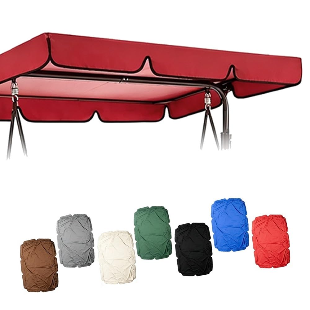 Telo di Ricambio per Altalena da Giardino, Copertura per Sedile da Esterno, Parasole Resistente Ai Raggi UV per Mobili da Giardino. Red 56x47.2in-142x120cm