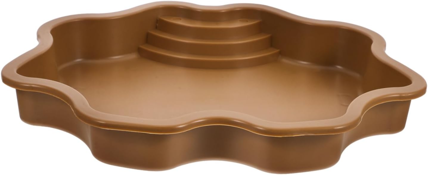 Turtle Bathing Pool Bowl Reptile Water Bowl for Feeding Sturdy Abs Material Easy to Clean