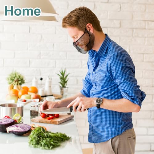 300 Pcs Disposable Honeycomb Beard Nets Food Service Beard Covers Nylon Breathable Beards Masks Elastic Beards Guards, Black