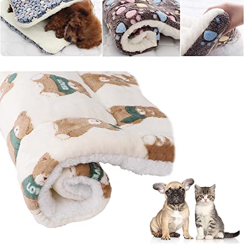 SENGHUI Cozy Calming Cat Blanket, Cat Bed Self Heating Pet Pad, Ultra Soft and Warm Dog Cat Bed Mat Flannel Blanket, Dog Blankets for Indoor Cats, Warm Pet Sizes to Fit Most Pets (E,L)