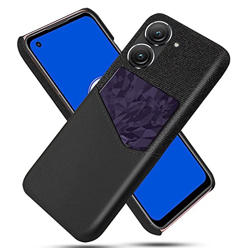 Zenfone 10 �����P�[�X �y�� �� �J�[�h�|�P�b�g �n�[�h�P�[�X �Ռ��z�� �J�[�h���[ ���U�[�� �w�ʃP�[�X Zenfone10�p �J�o�[ ZF10-CB-30830 (�u���b�N)