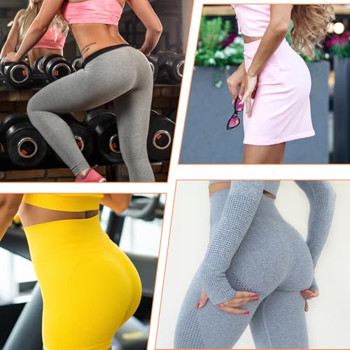 WJIAAA 2 Pcs Hip Pads for Bigger Butt, Reusable Silicone Butt Pads for Women, Creates a Rounder Butt Hourglass Figure, Seamless Invisible (transparent)