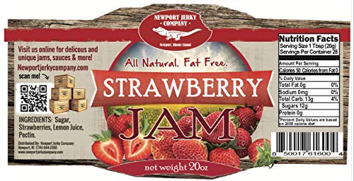 Newport Jerky Company Strawberry Jam (All Natural, Fat Free, Gluten Free)