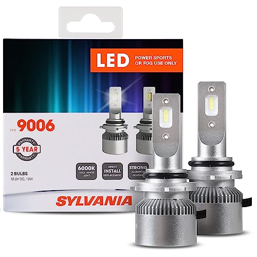 SYLVANIA 9006 LED Powersport Headlight Bulbs for Off-Road Use or Fog Lights - 2 Pack