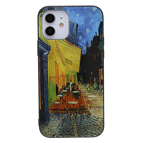 ONLYOU iPhone 12 mini p P[X  ؍ wʃKX TPU AN KX G fUC ̃JtFeX Sbz ObY Jo[ iphone12~j 킢 (iPhone12mini Terrace of a ca