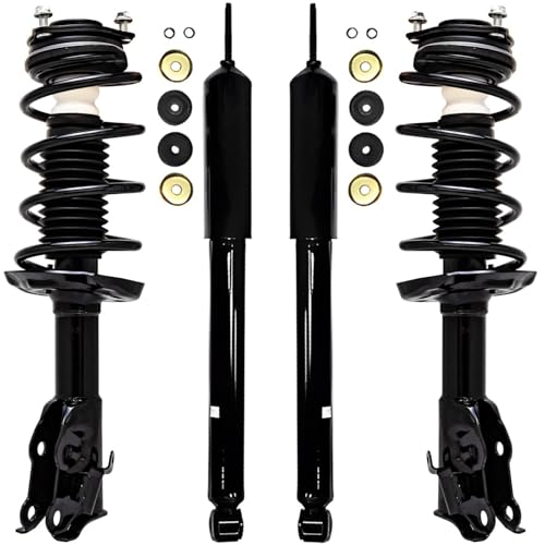 Image of Detroit Axle - Front Struts & Coil Springs Rear Shock Absorbers Replacement for 2006-2011 Honda Civic DX EX LX Coupe - 4pc Set