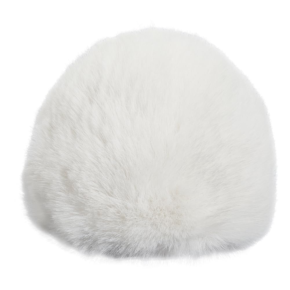 CREATCABIN White Furry Microphone Foam Cover Plush Mic Windproof Plush Mic Cover Furry Windscreen Sleeve Guard Protector Windbreaker Sound-Absorbing Dust-Proof for Stage Performance Audio Recording