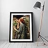 CanvasArtShop- JOHN WILLIAM WATERHOUSE, THE SOUL OF THE ROSE- PREMIUM WALL ART FRAMED PICTURE PRINTS - 3 COLOURS - 4 SIZES (BLACK, A2) #3