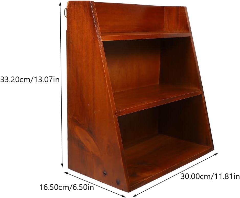 DOITOOL Desktop Organizer Rack Multi Layer Storage for Office Accessories Sturdy Wood Craft Sundries Holder Compact and Space Saving Design for Home and Office Use