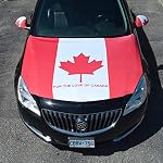 Car Hood Covers for Cars/SUV that Includes 2 Mirror Covers Set, for the Love of Canada Car Hood Cover Design, Durable Hood Covers, Easy to Install. Choose Size.