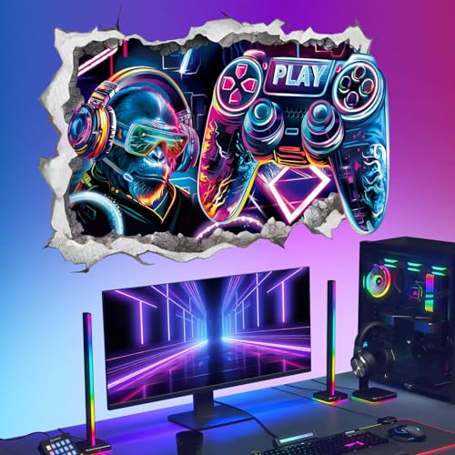 Vinilos decorativos 3D controlador gamer grande miniatura 2