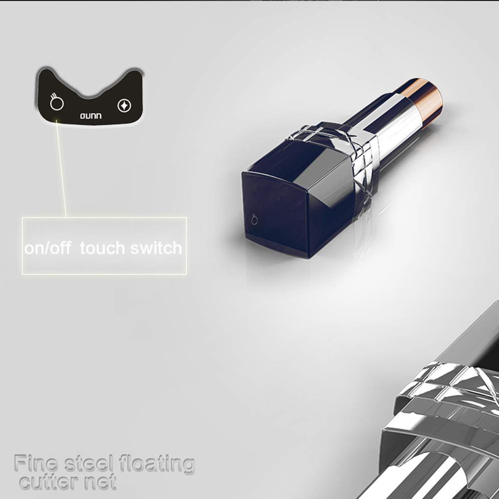 Epilatore femminile stile rossetto, rifinitore per bikini indolore facciale per il corpo della signora, design elettrico nero scuro del corpo