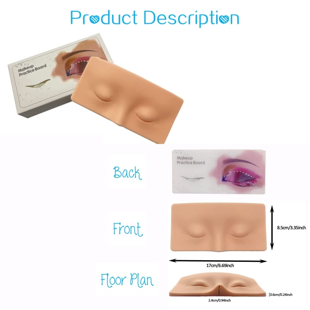 Silicone Face Eye Makeup Practice Board Realistic and Reusable Makeup Practice Training Face Painting Makeup Practice Board - Image 3