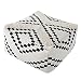 MOCOFO - Pouf Decorativo Quadrato per Camera da Letto, in Cotone, Motivo Boho, Sgabello poggiapiedi (Diamante Nero, 40 x 40 x 20 cm)