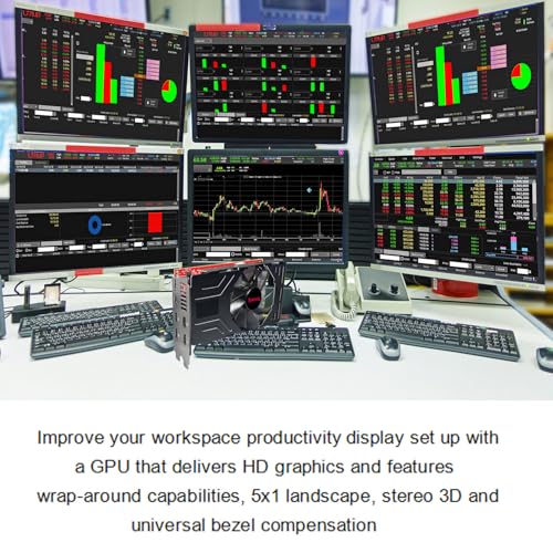 Image of Radeon R7 350 2G Graphics Card, with 6 HDMI Monitor Graphics Card,Computer PC GPU GDDR5 128 Bit DirectX 12 PCI Express X16 3.0, 6 Port Video Cards(AMD R7 350 2G 6HDMI)