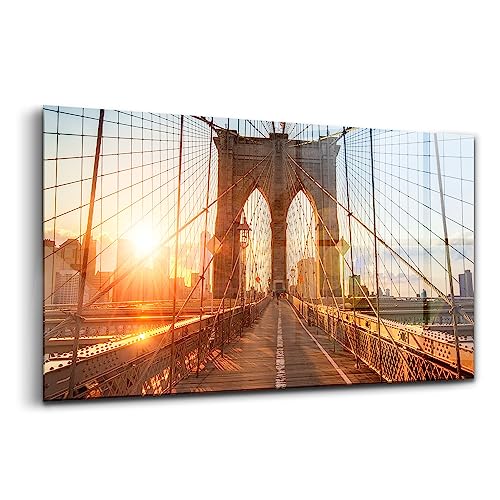 Peinture sur verre NYC 100x50cm Wallfluent tableau moderne