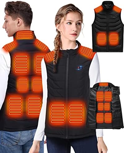 PANGTIKU Heated Vest for Men Women - Electric Warming 11 Heating Zones Vest Size Adjustable Rechargeable USB Clothing(2XL-3XL)