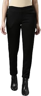 go colors Women's' Solid Mid Rise Fleece Contemporary Ultra Warm Kurti Pant-picture-26