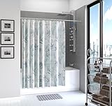 Sagebrush Leaf Polyester Fabric Bathroom Shower Curtain - Machine Washable, Botanical/Floral Print,...