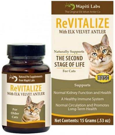 Wapiti Labs ReVitalize Formula Cat Supplement, 0.53-oz (15g) bottle
