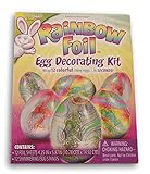 Easter Unlimited RJ Rabbit Rainbow Foil Decorating Kit - Wrap 12 Colorful Shiny Eggs in Seconds!