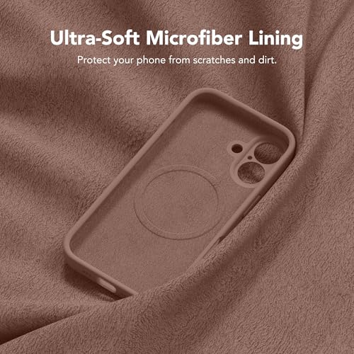Image of Magnetic for iPhone 16 Plus Case, Compatible with MagSafe, [Full Camera Protection][Screen Protector] Silicone Shockproof Protective Phone Case for iPhone 16 Plus 6.7 inch, Brown