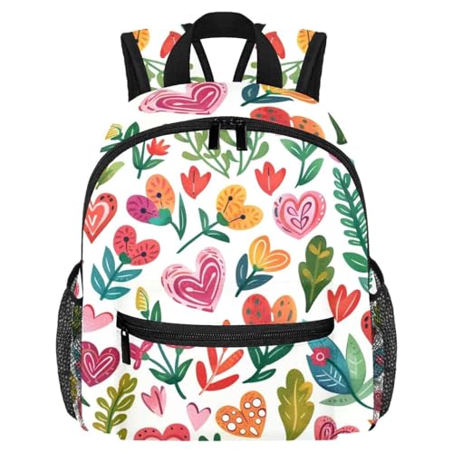 Sac à dos enfants cœurs floraux idéal pour les sorties scolaires et les journées de maternelle