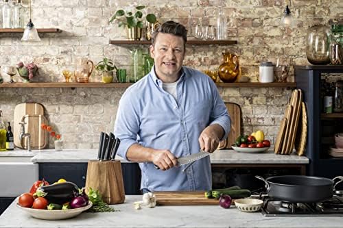 Jamie Oliver by Tefal K26709 nóż uniwersalny 12 cm | wysoka wydajność cięcia | niepowtarzalny design | wytrzymałe i trwałe ostrza | stal nierdzewna/czarna