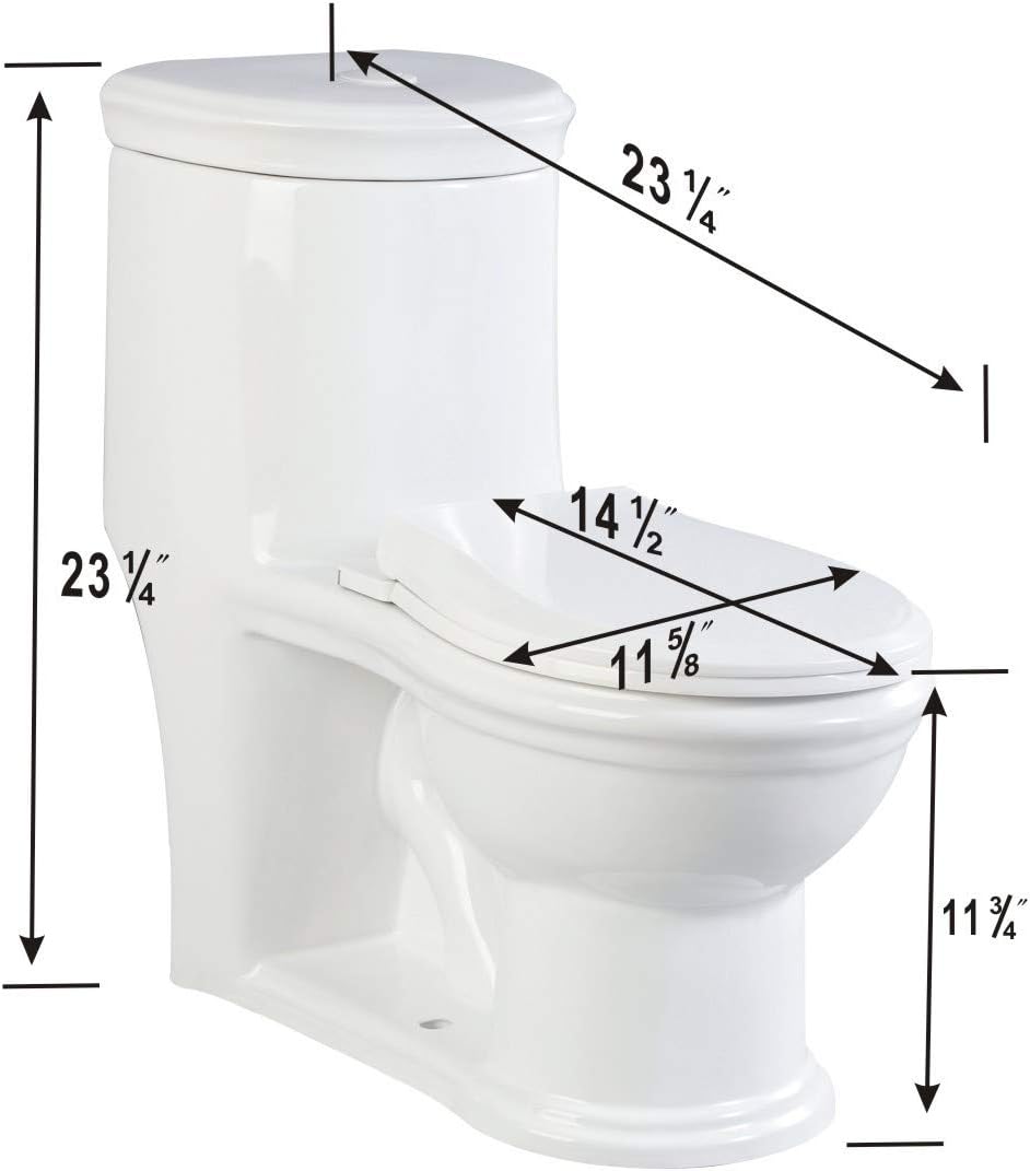 Children Potty Training Toilet Advanced One Piece Kids Round Bathroom Toilet White Heavy Duty Porcelain With Slow Close Seat Lid And Push Button Flush 11 3/4 Inch H Renovators Supply Manufacturing