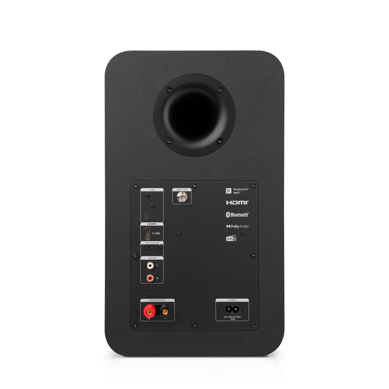 Teufel ULTIMA 25 ACTIVE | Bluetooth boekenplankspeakers met geïntegreerde AV -ontvanger, Dolby Audio, DAB en FM-radio, Bluetooth 5.0 aptX, HDMI ARC CEC, touchslider , night black - Online Radio