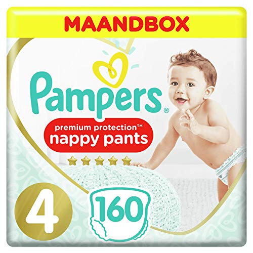 Pampers Premium Protection Pants Maat 4, 9-14 kg, 160 Luierbroekjes, De zachtste Luierbroekjes Van Pampers, Eenvoudig Aan Te Trekken, Maandbox