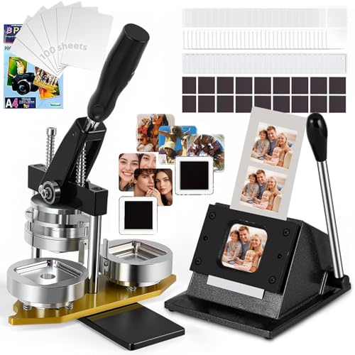 2x2in Square Photo Fridge Magnet Maker Machine Kit, DIY...