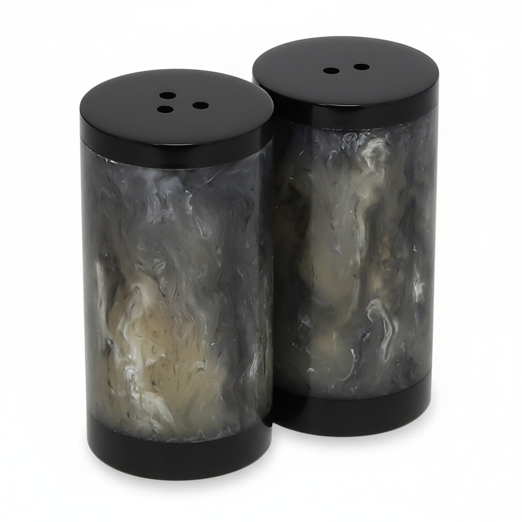 Juego de 2 botellas de salero y pimentero de granja para cocina, mesa de cocina, la mejor decoración de cocina de granja, decoración de cocina para el hogar, restaurantes y decoración de boda. (HORN)