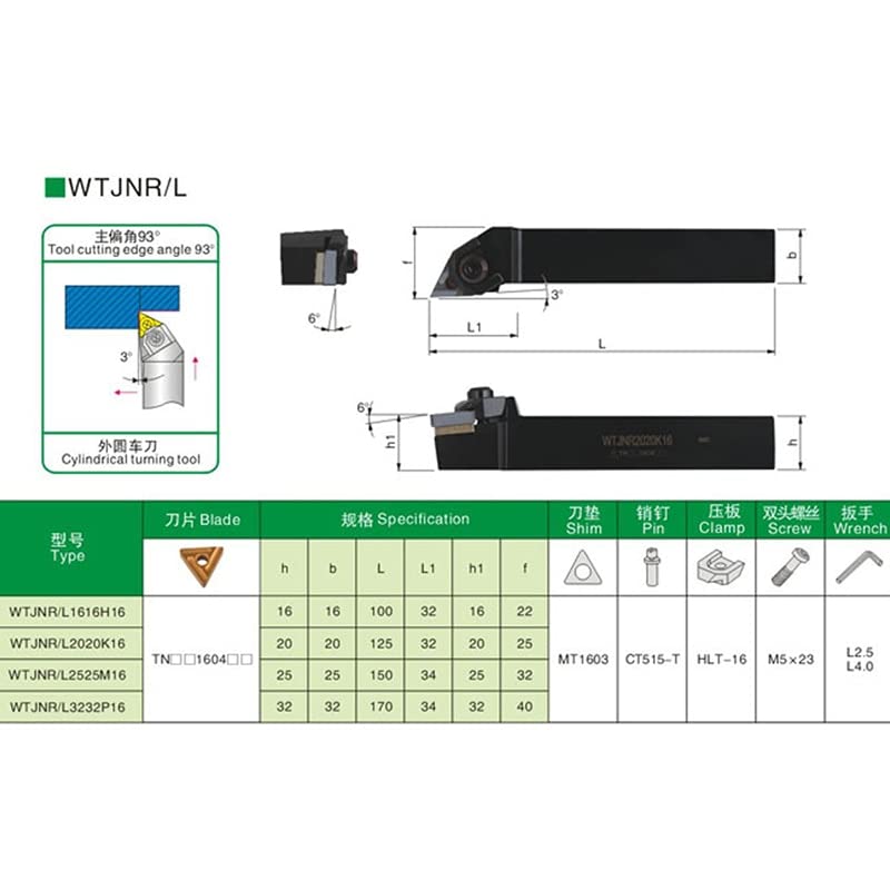 Portaherramientas para torneado WTJNR2525M16 miniatura 6