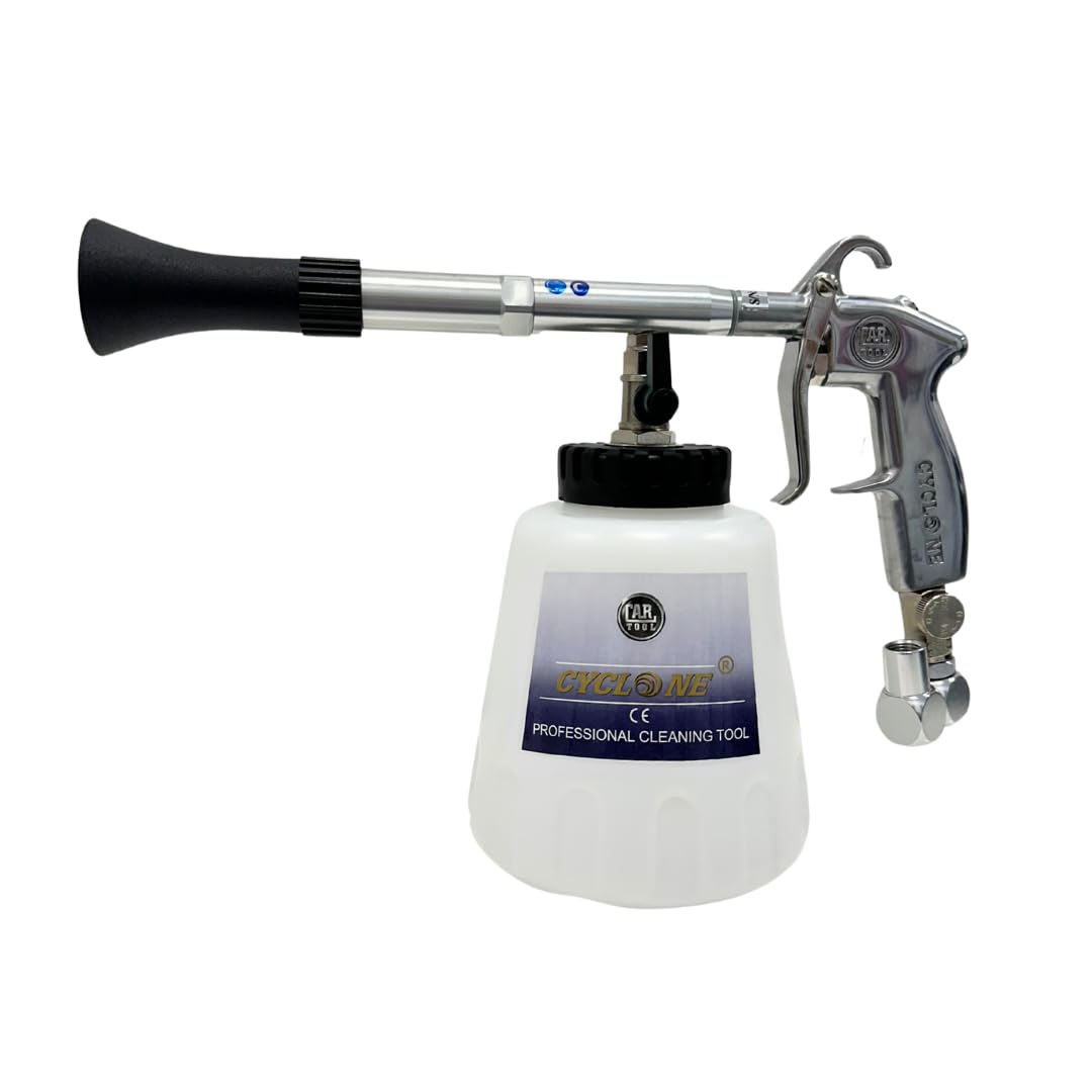 Pistolet de Nettoyage Voiture Cyclone Z020K - Puissant et Réglable de 1000 à 3000 Tours/Min, Effet Tornade pour Un Nettoyage Voiture Intérieur, Pistolet à Air Comprimé, Réservoir 1L