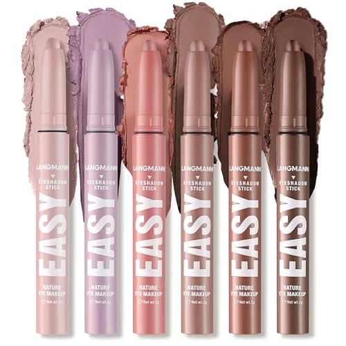 HQDA 6PCS Eyeshadow Stick Set, Shimmer Cream Eyeshadow Pencil Crayon, Waterproof Long Lasting Eyeshadow Stick Sets Create Glitter Eye Makeup (6PCS/Set A) HQDA 6PCS Eyeshadow Stick Set, Shimmer Cream Eyeshadow Pencil Crayon, Waterproof Long Lasting Eyeshadow Stick Sets Create Glitter Eye Makeup (6PCS/Set A)