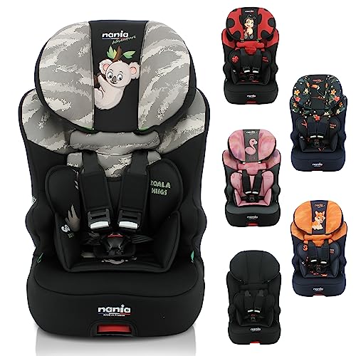 Nania - Siège auto fixations isofix RACE I FIX 76-140 cm R129 i-Size – Pour les enfants de 3 à 10 ans - Appuie-tête réglable en hauteur - Base inclinable - Fabrication Française (Koala)