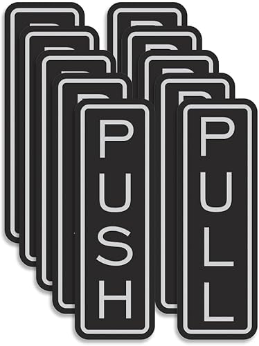 Miniatura 18 de All Quality Letreros verticales clásicos para puerta, ideales para puertas de vidrio, letreros de aspecto profesional, fácil instalación, incluye