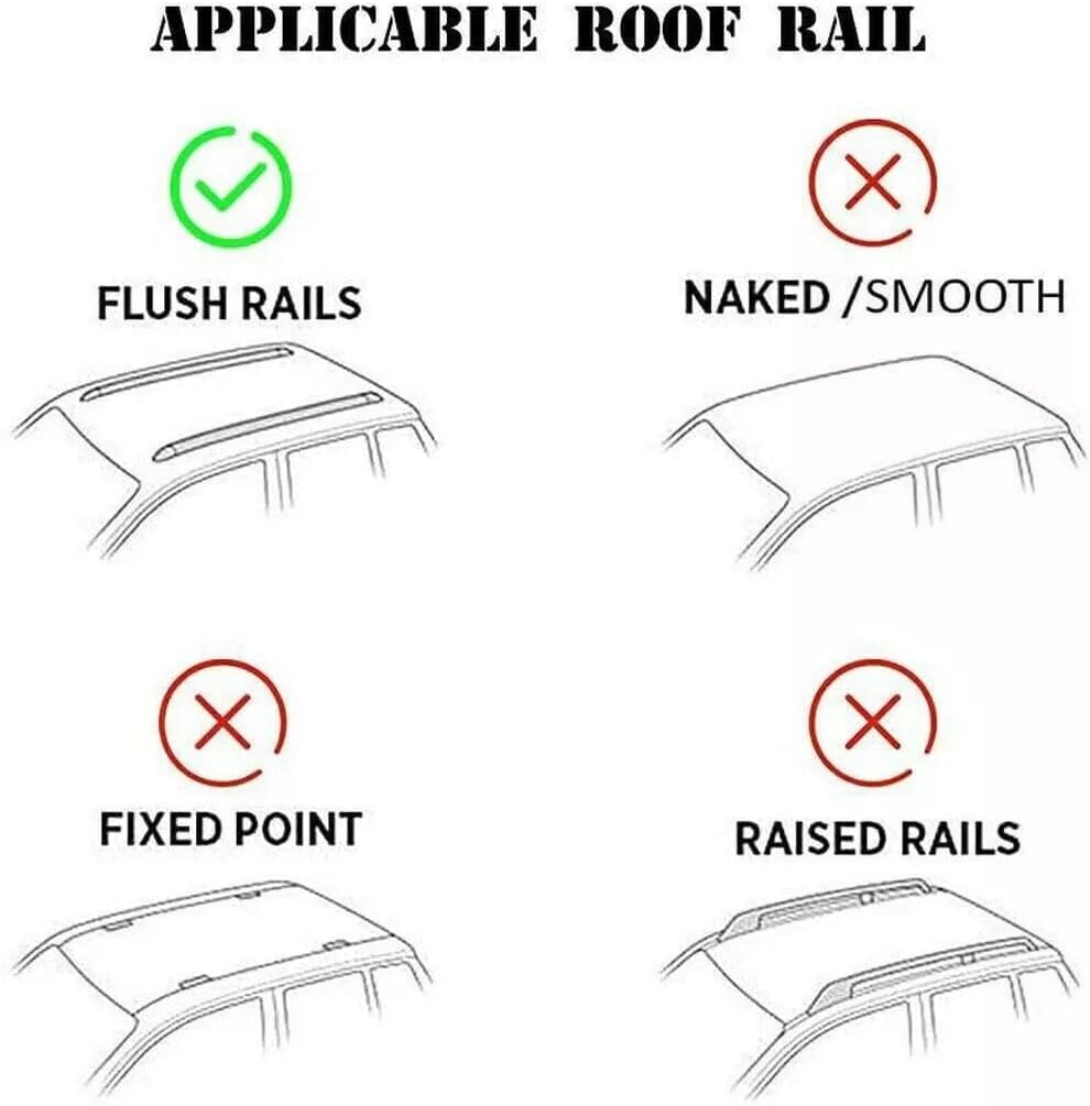 Upgraded Roof Rack Cross Bars Compatible with Cadillac Escalade 2021-2026 Aluminum Crossbars Cargo Carrier（Black）