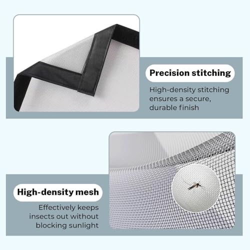Mosquitera con cremallera premium de poliéster resistente para ventanas 5
