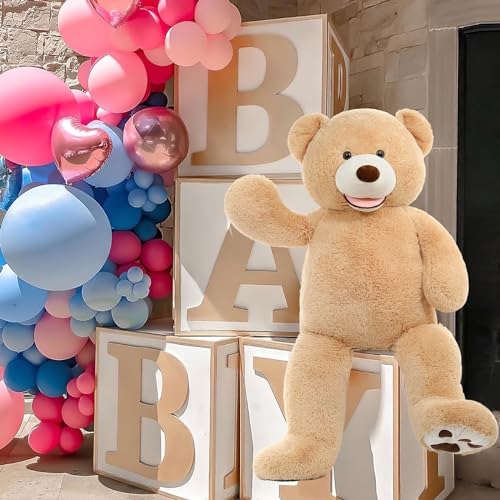 MaoGoLan Giant Teddy Bear 5 Feet Stuffed Animal, Brown Valentines Day Big Teddy Bear Plush for Girlfriend Boyfriend, Soft and Fluffy Life Size Teddy Bear Gift for Baby Shower - Thumbnail 5