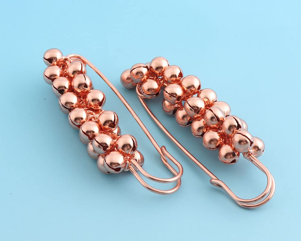 CHEFRU5Pcs 70mm Rose gold Safety Pin Laundry Pins Kilt Pins Back Jumb Brooch Pins Metal Pins for garment Shawl Pins DIY Sewing pins